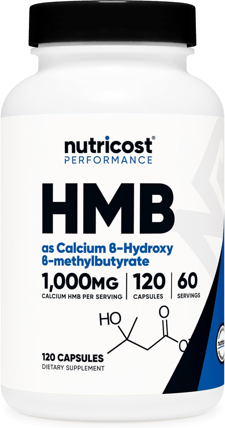 Nutricost HMB (Beta-Hydroxy Beta-Methylbutyrate) 1000mg (120 Capsules)