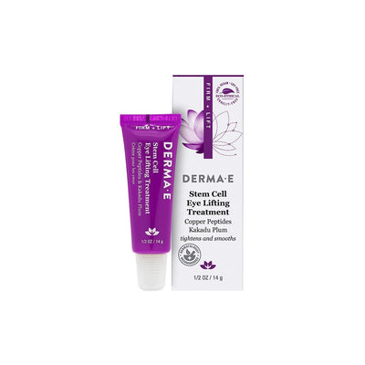 DERMA-E Stem Cell Lifting Eye Treatment – Multi Action Firming and Tightening Under Eye and Upper Eyelid Cream - Hydrating and Revitalizing Moisturizer, 0.5oz