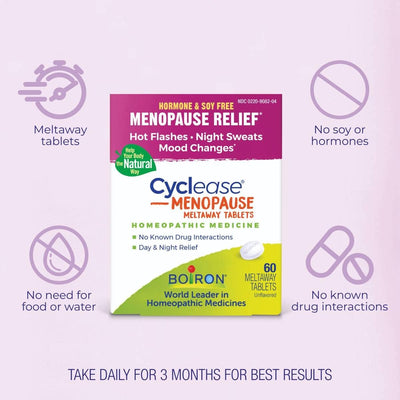 Boiron Cyclease Menopause Relief Tablets, White, 60 Count