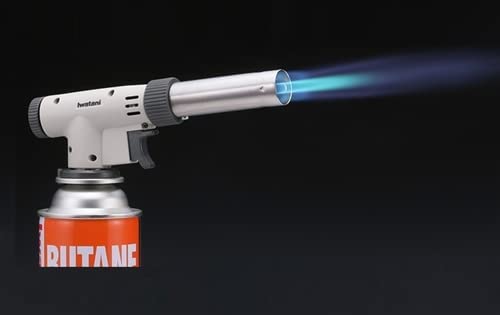 Iwatani PRO2 Culinary Professional Kitchen Butane Torch | Adjustable Flame Shape Strength 2700 F | Sous Vide Crème Brulee Pastries | Anti-flare | Incl. Stabilizing Stand | Butane Fuel Not Included