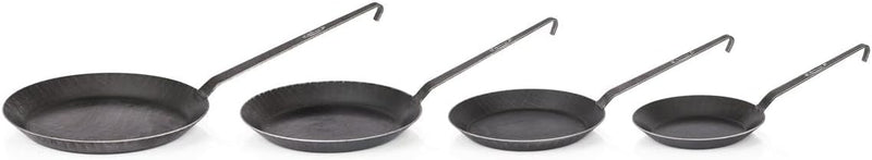 Petromax Wrought Iron Skillet, Long Handle Pan Conducts Heat Evenly, Indoor/Outdoor Camping Cookware for Campfire or Home Kitchen Use, Stove to Table Serveware