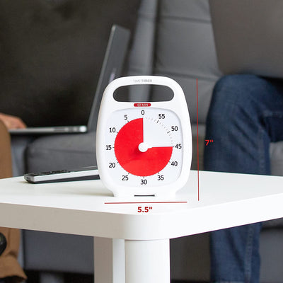 Time Timer PLUS 60 Minute Desk Visual Timer (White)