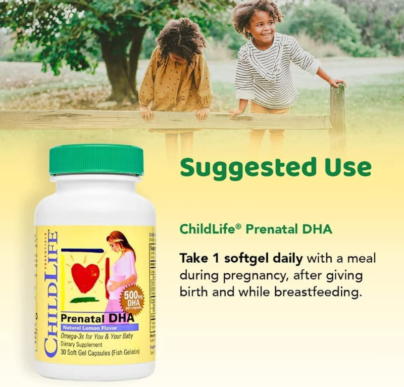 ChildLife Essentials Prenatal DHA 500mg 30 soft gel