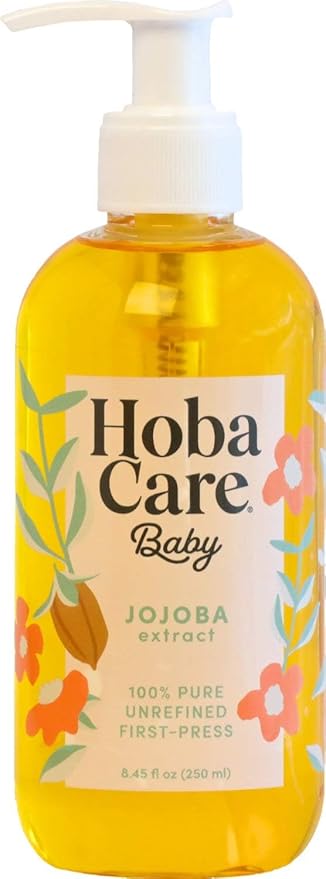 HobaCare Jojoba Baby Oil with Pump Dispenser 8.45 oz