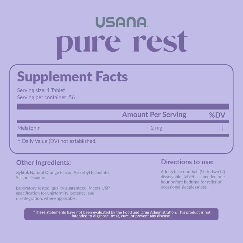 USANA Pure rest sleep support, 56 tablets