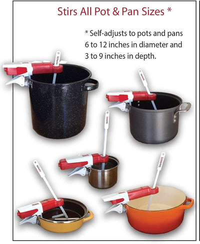 StirMATE Automatic Pot Stirrer GEN 3- Variable Speed, Self-Adjusting, Powerful, Cordless