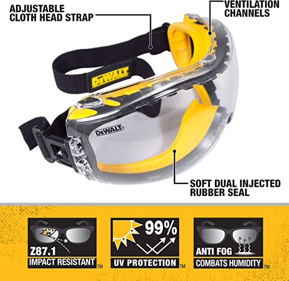 DEWALT - DPG82-11C Concealer Smoke Anti-Fog