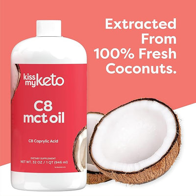 Kiss My Keto MCT Oil C8 – 32 oz
