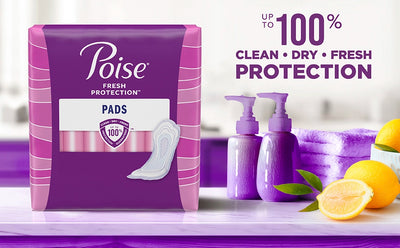 Poise Daily Liners Women's Very Light Pantiliners - Regular Incontinence Liners, 126ct