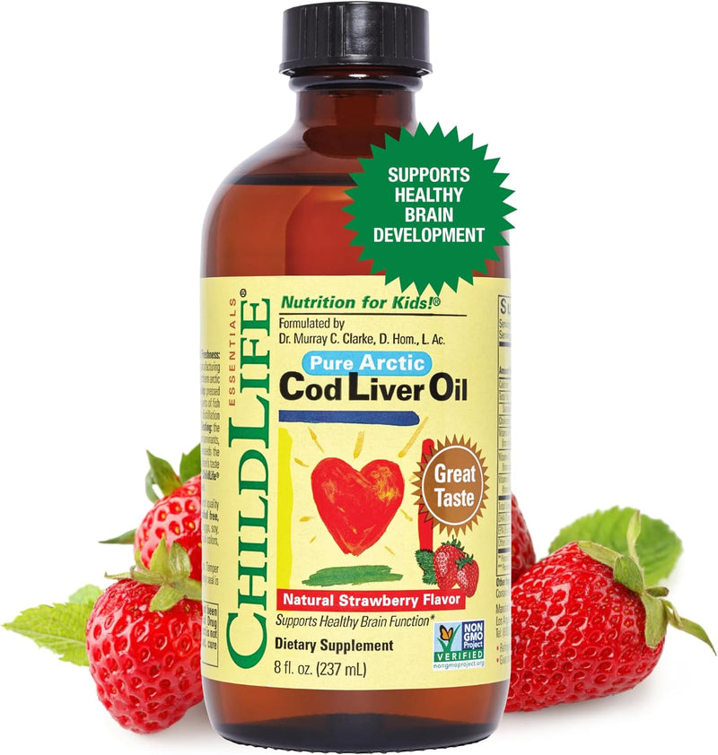 CHILDLIFE Essentials Liquid Cod Liver Oil for Kids 8 fl oz