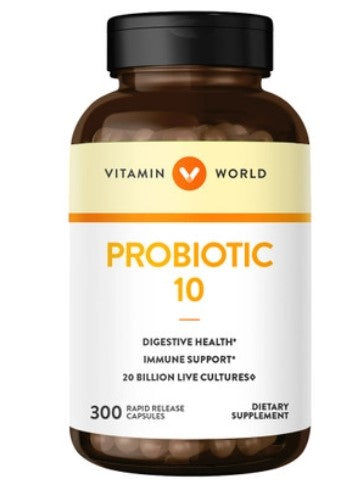 Vitamin World Probiotic 10, 300 Capsules