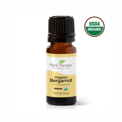 PlantTherapy Organic Bergamot Essential Oil 10mL (1/3 oz)