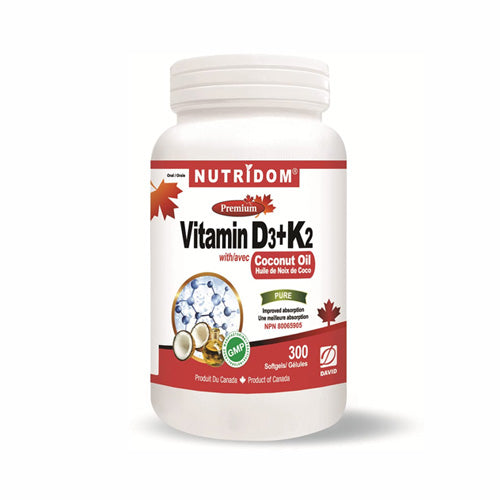 Nutridom Vitamin D3+K2 300 Softgels