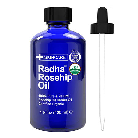 Radha Beauty USDA Certified Organic Rosehip Oil - 100% Pure