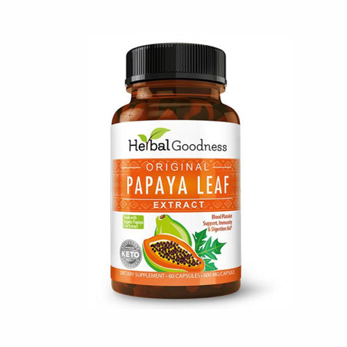 Herbal Goodness Papaya Leaf Extract Capsules 600mg - 60 Capsules