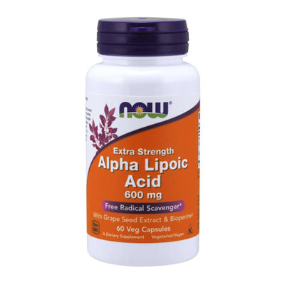 Alpha Lipoic Acid, Extra Strength 600 mg Veg Capsules