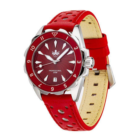 Phoibos SEA Nymph 300M Lady Diver Watch PX021 Red