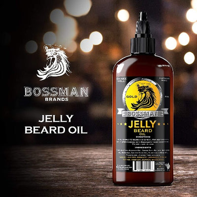 Bossman Jelly Beard Oil in Gold Scent 4oz
