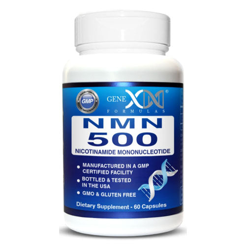 Genex Formulas NMN 500mg Per Serving - Naturally Boost NAD+ Levels - 60 Capsules NMN Nicotinamide Mononucleotide Supplement