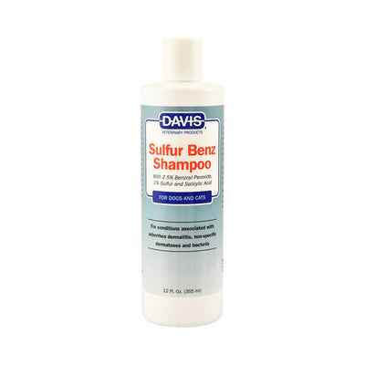 Davis Sulfur Benz (Benzoyl Peroxide) Shampoo, 12oz