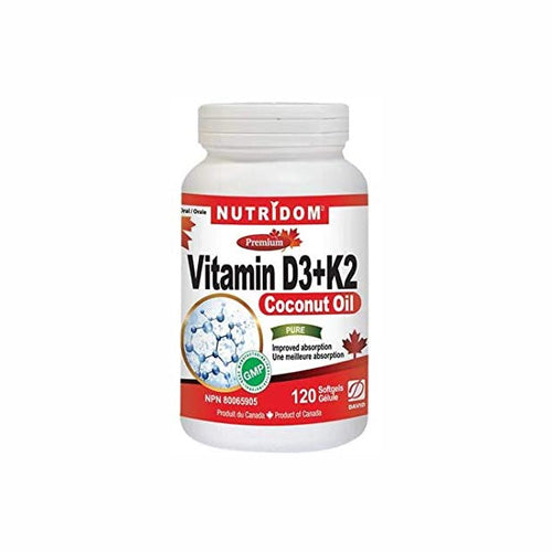 Nutridom Vitamin D3+K2 120 Softgels