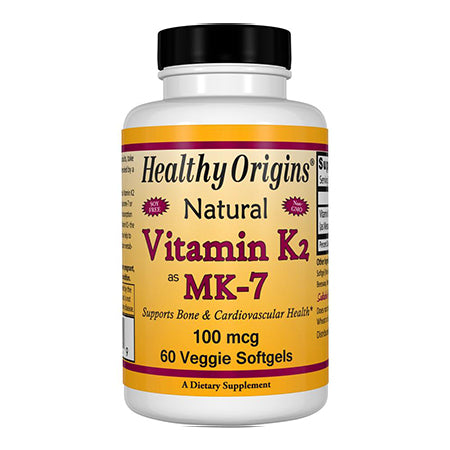 Healthy Origins Vitamin K2 As MK-7, 100mcg - Veggie Gels
