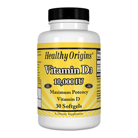 Healthy Origins VITAMIN D3 GELS, 10,000 IU (LANOLIN)